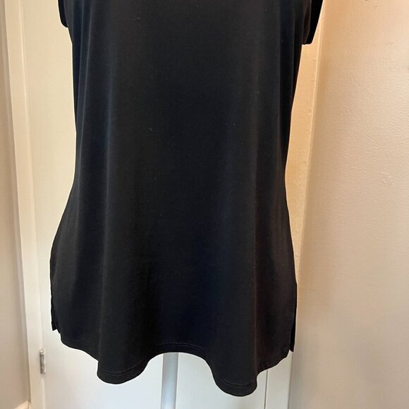 MICHAEL Michael Kors Black Sleeveless tank with gold trim, Size Medium - Picture 9 of 10